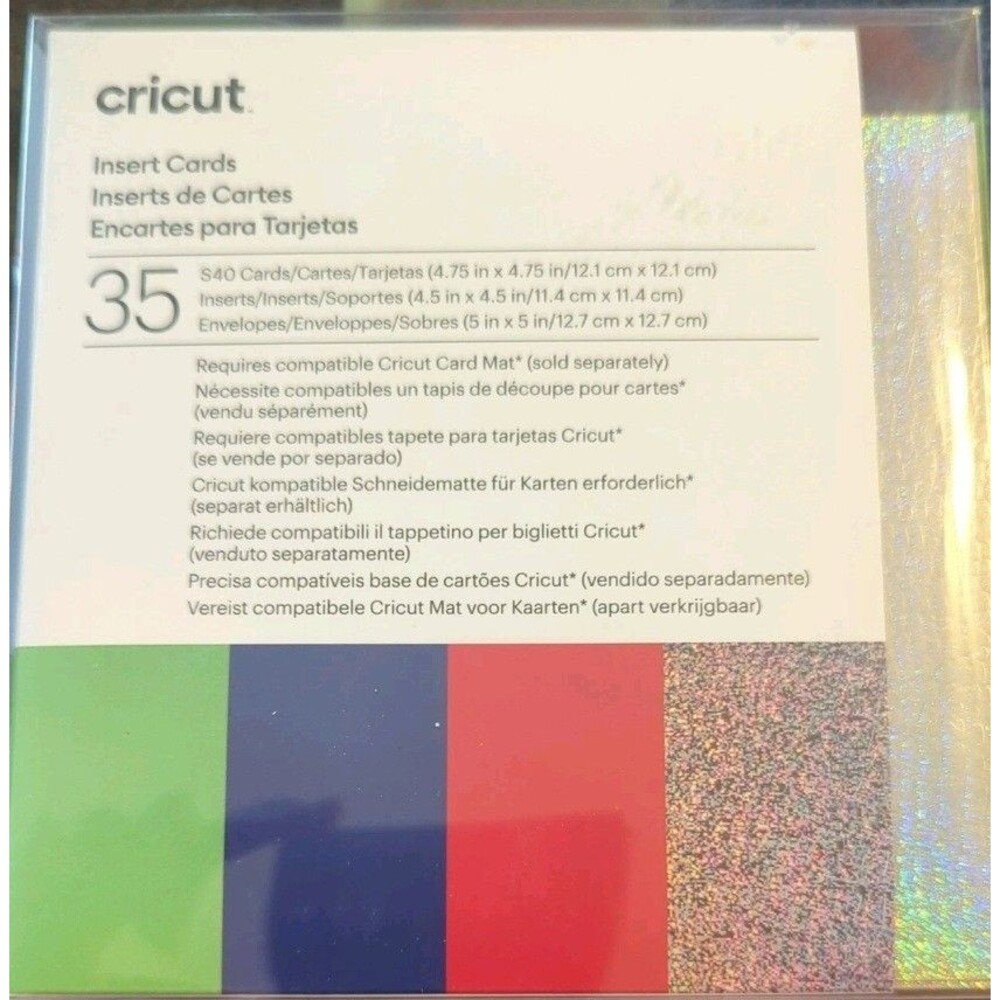 Cricut Insert Cards, Rainbow Scales Sampler - S40 (4.75inx4.75in), 35 ct - NEW
